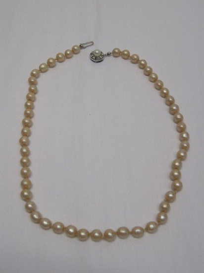 Pearl Necklace w/ 835 Clasp