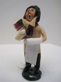 Byers Choice Ltd. The Carolers Boy w/ Sheet Music Tan Coat © 1987