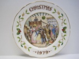 Aynsley Fine Bone China Collector's Christmas Plate 1979 Mr. Fezziwigs Ball