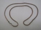 Stamped 925 Italy Wheat Chain Link Necklace
