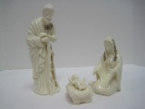 Formalities Porcelain 3 Piece Nativity w/ Gilt Accent