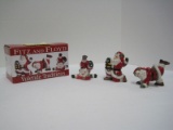 Fitz & Floyd Santa Yuletide Traditions Tumbler Figurines