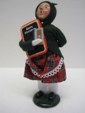 Byers Choice Ltd. The Carolers School Girl w/ Board & Pail Limited 73/100 Edition
