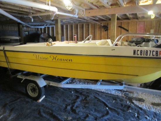 "Urine Heaven" 1972 15ft Peterson Boat, 1989 Even Rude 50HP, 2 Stroke Engine