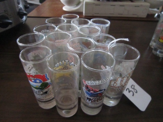 Shot Glass Lot - Various Shot Glasses, Motorbike Motif