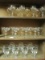 23 Pieces - Stem/Footed Glassware Etched Laurel Leaf Band Pattern