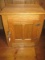 Replica Oak Ice Box Panel Door End Table w/ Brass Hardware