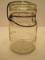 Putman Lightning Clear Glass Canning Jar w/ Wire Lock & Glass Lid #30