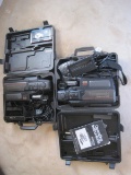 2 Panasonic Omni Movie VHS Camcorders w/ Cases