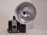 Kodak Brownie Hawk Eye Camera Flash Model w/ Kodalite Flash Holder Box Roll Film