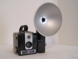 Kodak Brownie Hawk Eye Camera Flash Model w/ Kodalite Flash Holder Box Roll Film