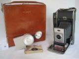 Polaroid 900 Electric Eye Land Camera w/ Wink Flash & Case