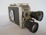 Kodak Brownie 8mm Film Movie Camera w/ Raydex Wide Angle Aux/Telephot Aux Lens