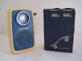 2 Transistor Radios Soundesign Pocket Radio Model 1177 & Lloyd's Travel N' Music Radio