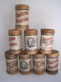 8 Edison Gold-Moulded/Edison Record Cylinder Phonograph Records