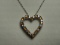 Sterling Silver Citrine November Bithstone Heart Shaped Pendant