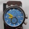 Rocawear Men's Stainless Steel Quartz Blue & Brown Large Watch