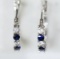 Sterling Silver Created Sapphire September Birthstone Earrings