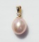 14kt Yellow Gold Pink Fresh Water Pearl Pendant