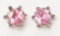 14kt White Gold Pink Tourmaline Earrings