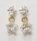 14kt Yellow Gold Cubic Zirconia Star Shaped Earrings