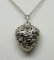 Sterling Silver Heart Shaped Necklace w/ Long Chain