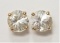 14kt Yellow Gold Natural White Zircon Earrings