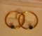 14kt Sapphire 0.15ct Canadian Made Hoop Earrings