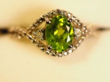 Sterling Silver Peridot Ring