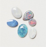 6 Opal October Birthstone Doublet Gemstones