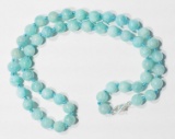 Sterling Silver Natural Amazonite Necklace