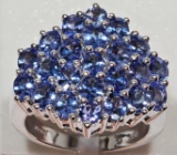 Ladies Large Claw Set - Tanzanite Cluster Style Ring