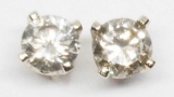 14kt White Gold Diamond Earrings