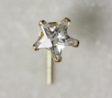 14kt Yellow Gold Cubic Zirconia Star Nose Ring