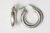 Sterling Silver Hoop Earrings App 3.25g.