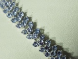 Sterling SilverTanzanite 10ct. Bracelet