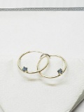 14kt Gold 2 Sapphire 0.15ct. Earrings