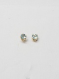 14k Gold Topaz Earrings