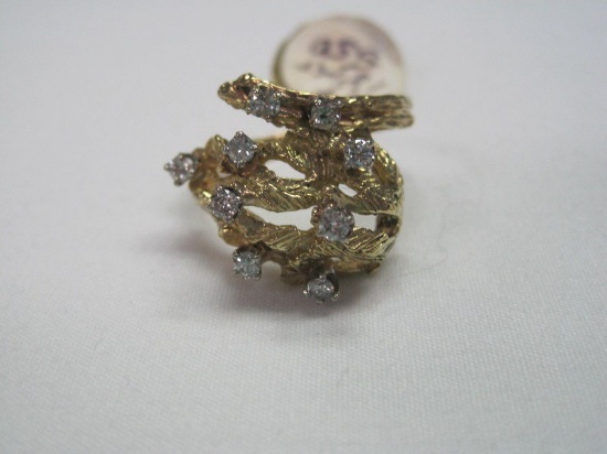 18kt. Yellow-Gold Diamond Free Form Ring