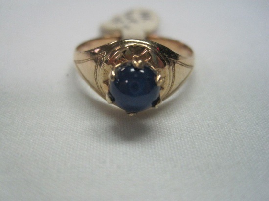 Ladies 14kt. Yellow-Gold Blue Star Ring