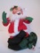 Annalee '92 Santa Claus Resting on Green Burlap Sack