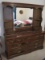 Lea Furniture Triple Dresser w/ Mirror Hutch Wood Finish