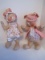 Pair - Annalee Easter Bunny Rabbit Doll Ready For Easter Parade