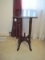 Cherry Finish Accent Table w/ Center Base Finial