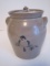 Jug Town Ware Hand Throw Pottery Crock w/ Lid & Perched Bird Design 1989
