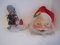 Lot - Annalee Dolls Drummer Boy & Santa Claus Hanging Ornament