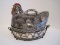 Temptations by Tara Old World Chicken Covered Casserole Dish w/ Wire Handled Server