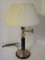 Marble Swing Arm Desk/Table Lamp w/ Brass Finish Trim