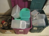 Lot - Vintage Tupperware/Lock & Lock Plastic Storage Containers/Canisters Glass