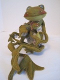Annalee Doll Mama Frog w/ 2 Froglet Kids
